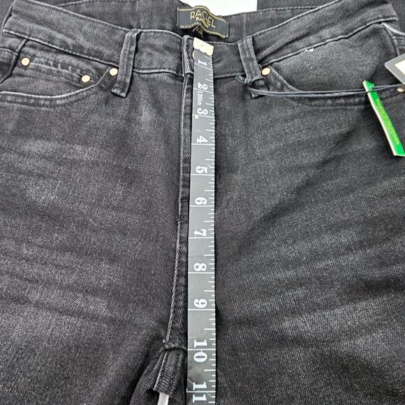 Rachel Roy Kindness Women's Black Mid-Rise Girlfriend Distressed Jeans Size 6/28 - Picture 15 of 16